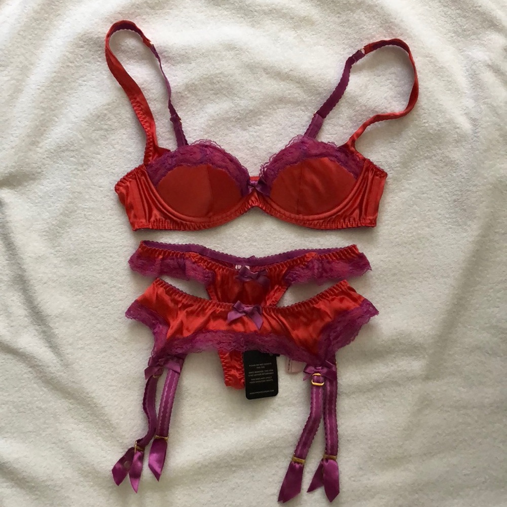 Agent Provocateur Bra/ Panty/ Garter Set